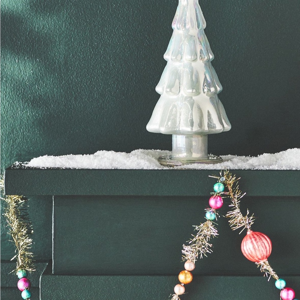 Vintage Pastel Tinsel Traditional Glass Garland - Picture 8 of 16